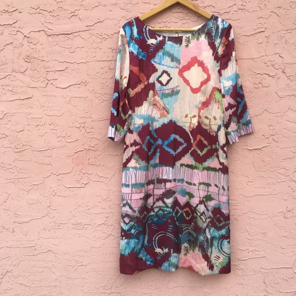 J. Peterman Abstract Print Dress - Picture 2 of 7